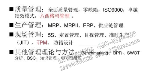 TPM管理與六西格瑪 TPM管理與六西格瑪