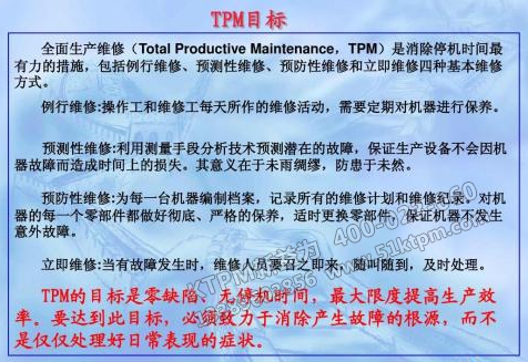 TPM管理的目標 TPM管理的目標