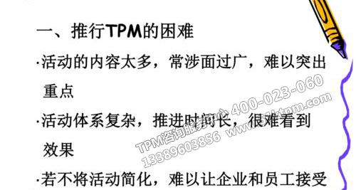 推行TPM困難 推行TPM困難